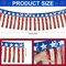 4th of July Decorations 2 Pack 40Ft Foil Fringe Garland Tinsel Streamers, Red White Blue Hanging Fringe Backdrop Banner Table Skirts for Parade Floats Patriotic Party Decor (Star 2)